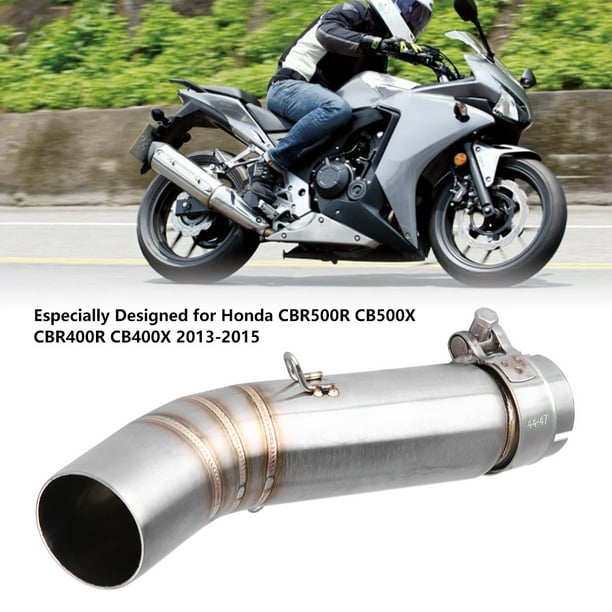Motorcycle Exhaust Pipe Stainless Steel Exhaust Mid Link Pipe Connect for Honda CBR500R CB500X CBR400R CB400X